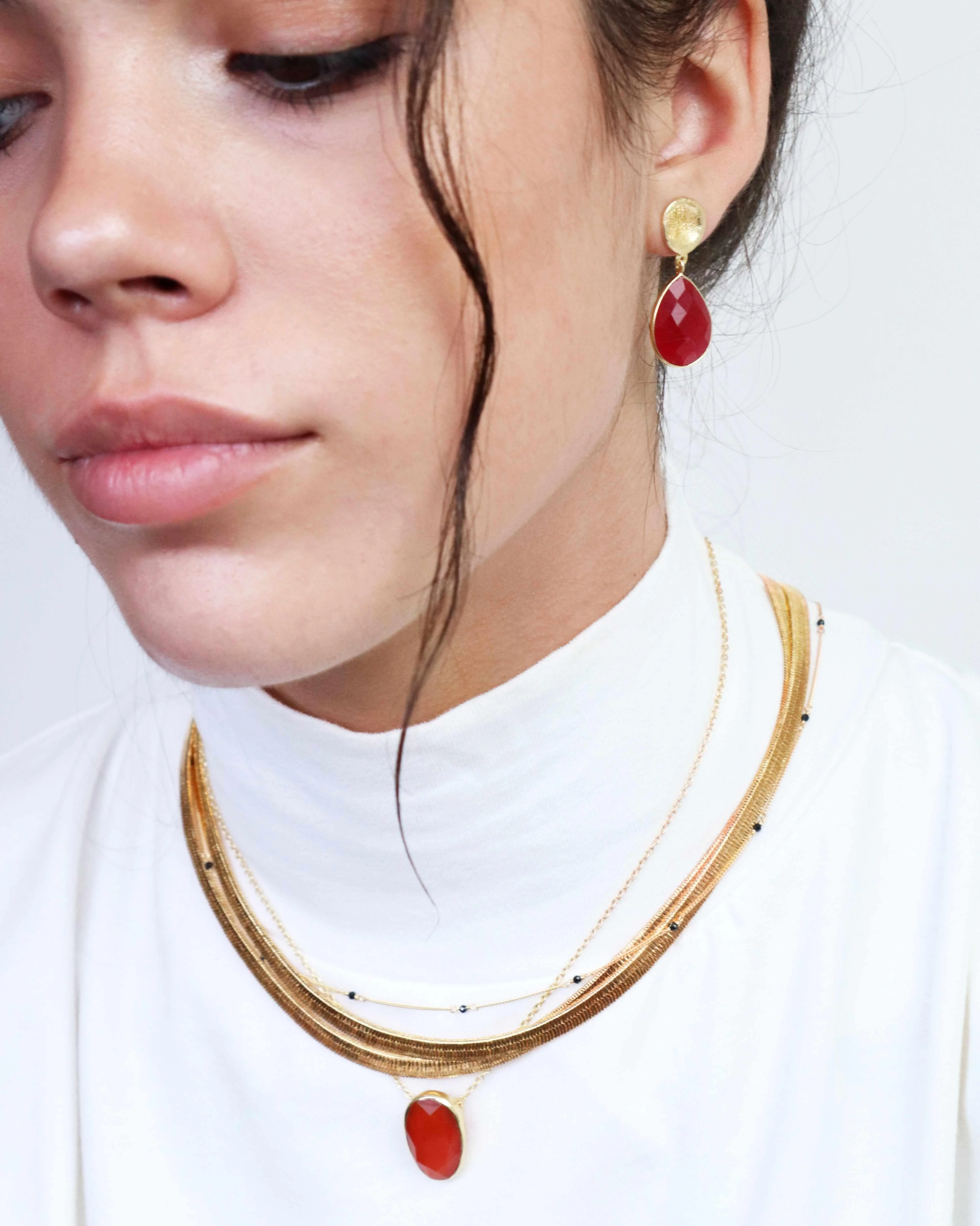 Aranza semi precious 2 micron gold necklace - Image 3