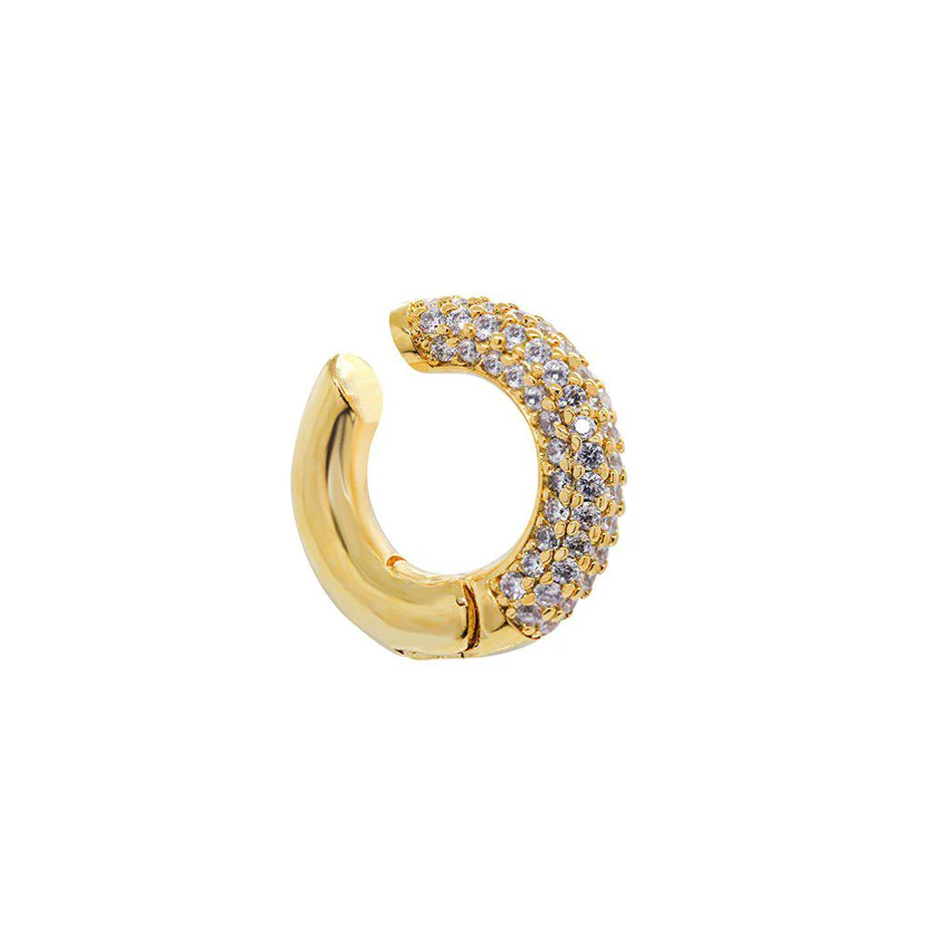 Clear crystal gold conch cuff earring - Image 3