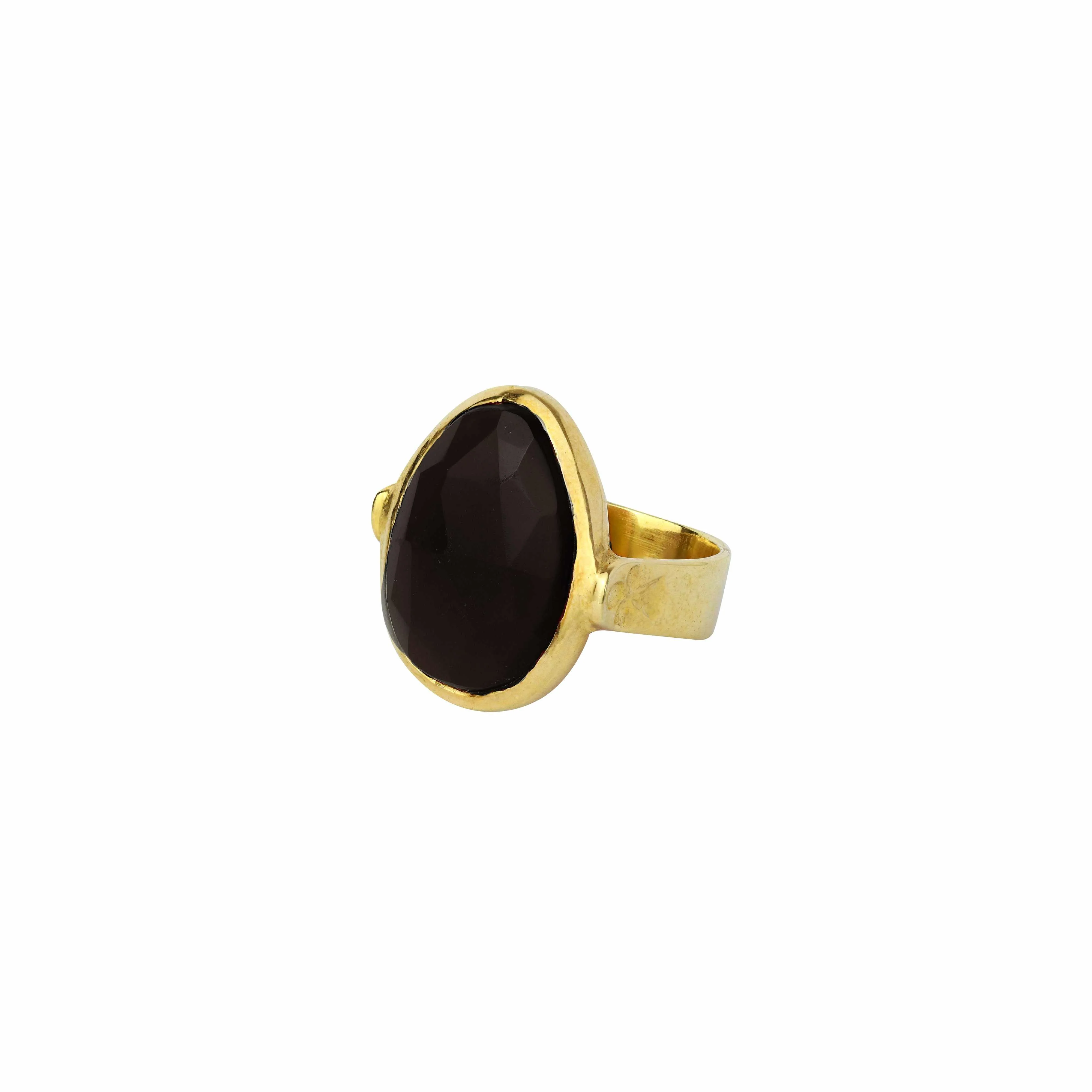 Colton small 2 micron gold semi-precious ring - Image 3