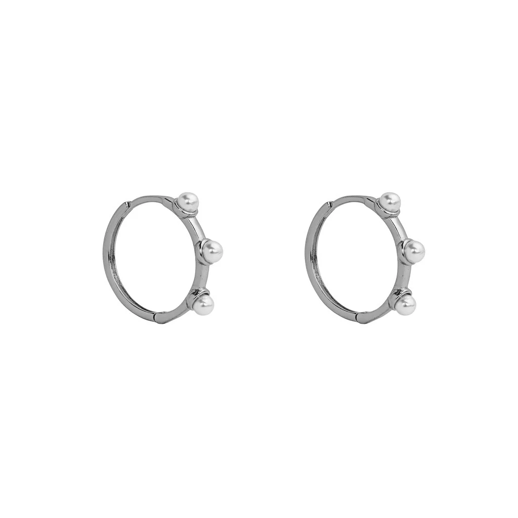Dilan pearl hoops - Image 3