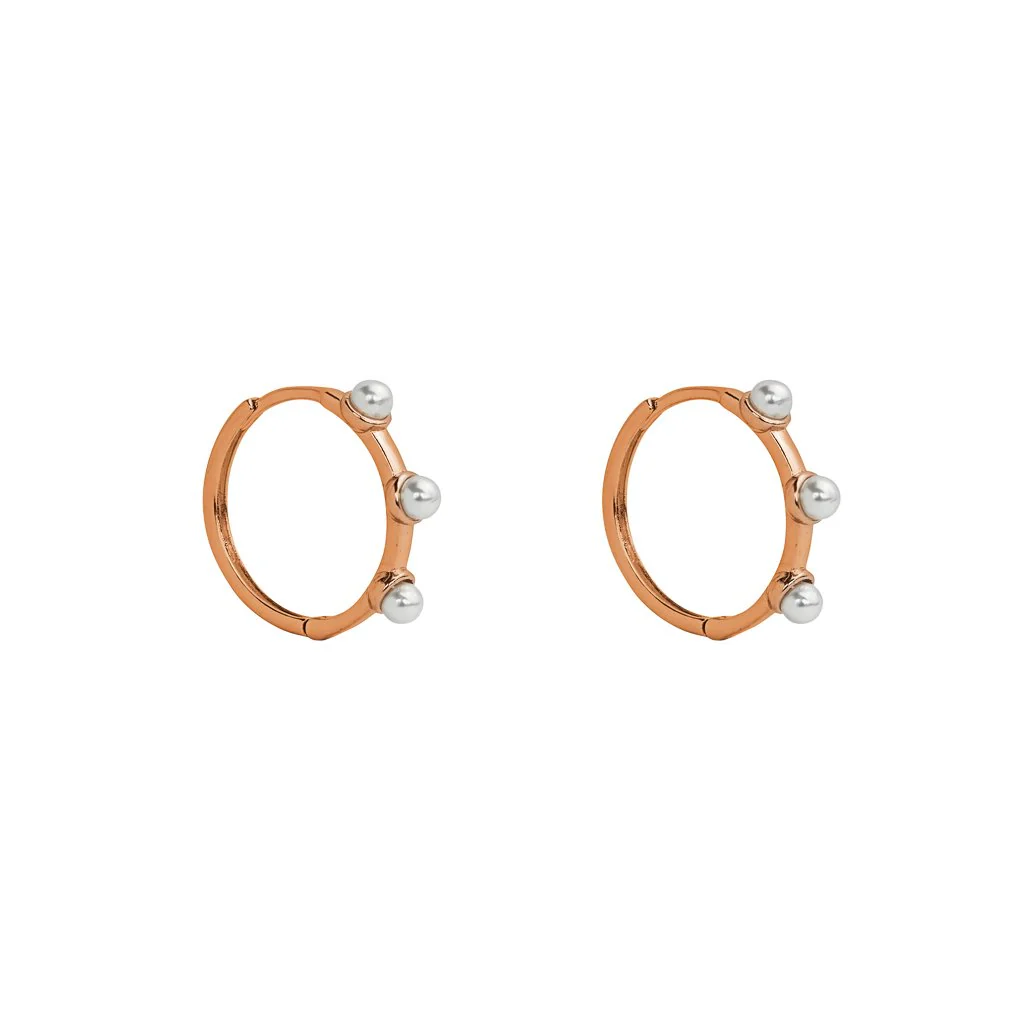 Dilan pearl hoops - Image 4