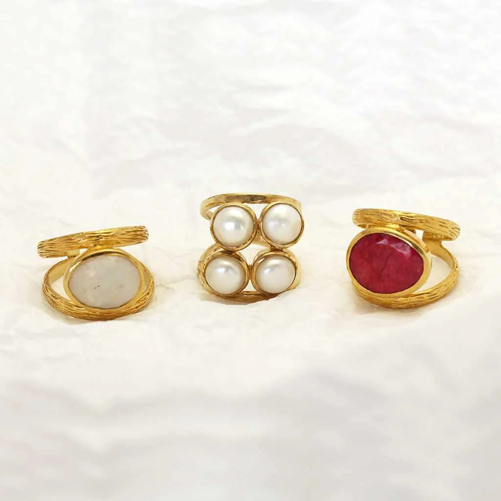 Emi semi precious gold ring - Image 4