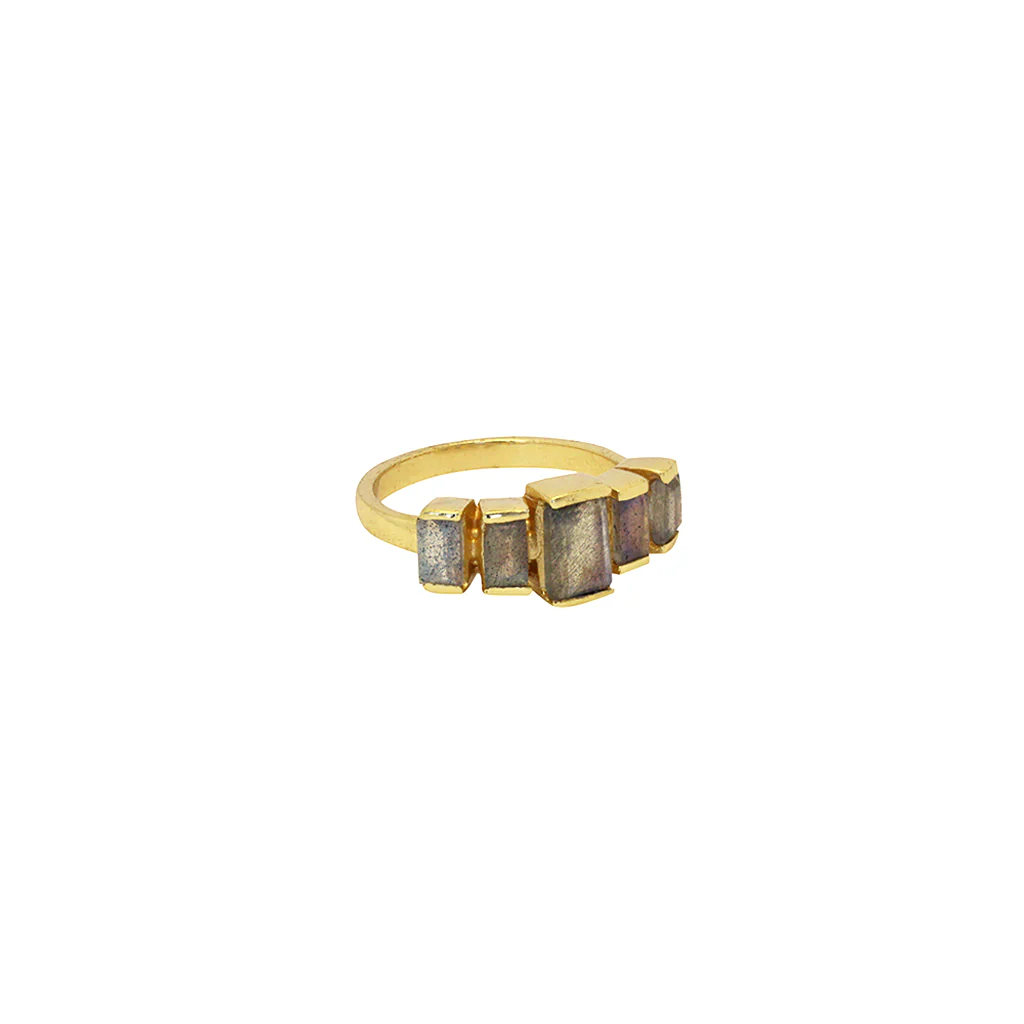Everett semi precious gold ring - Image 3