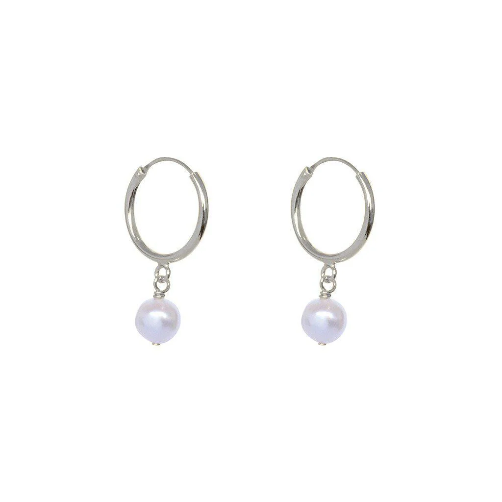 Alina freshwater hoop earrings - Image 4