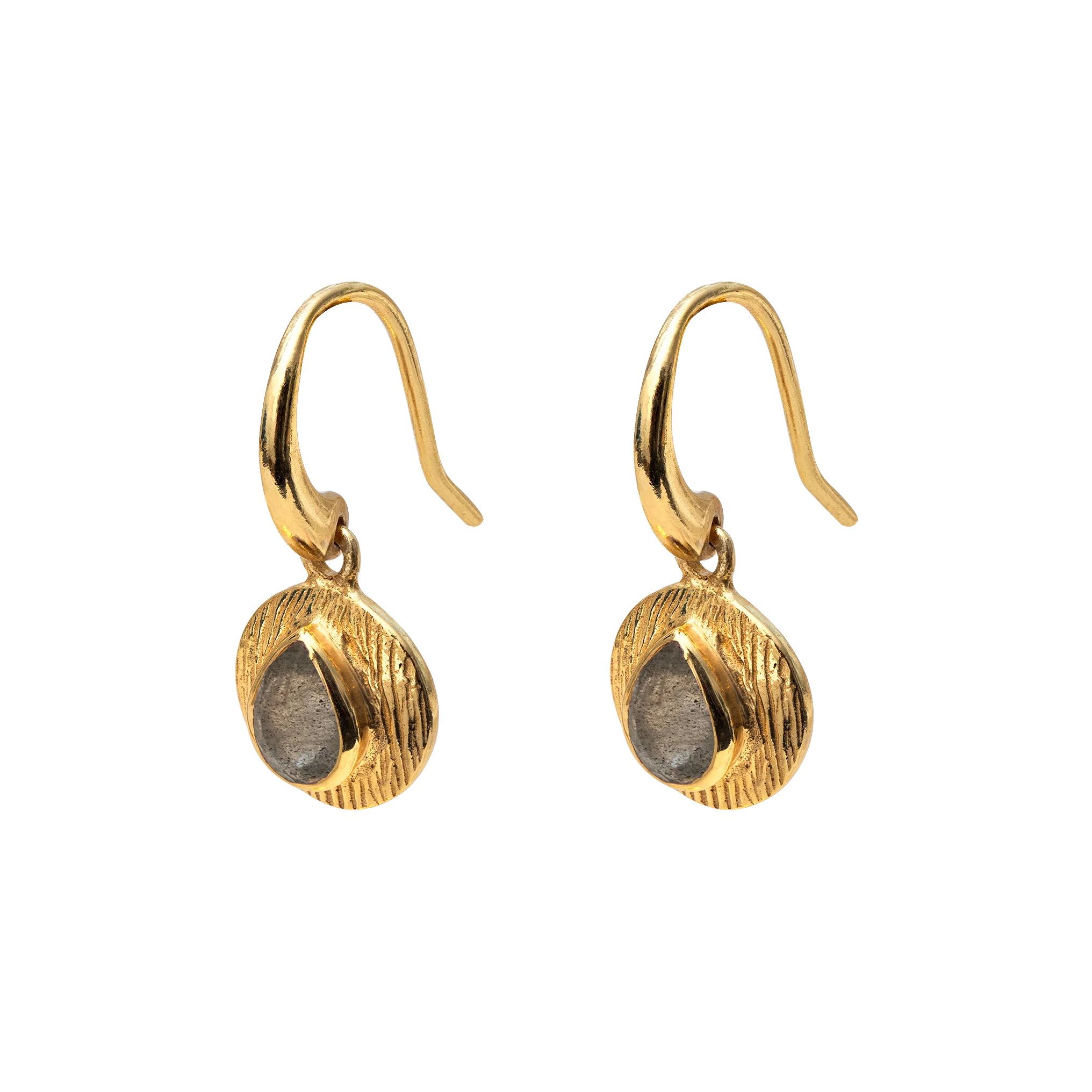 Camille drop semi precious gold vermeil earrings - Image 3