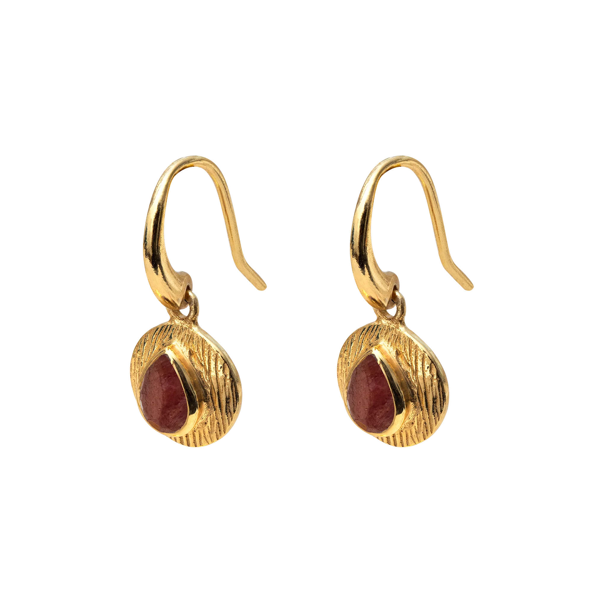 Camille drop semi precious gold vermeil earrings - Image 4