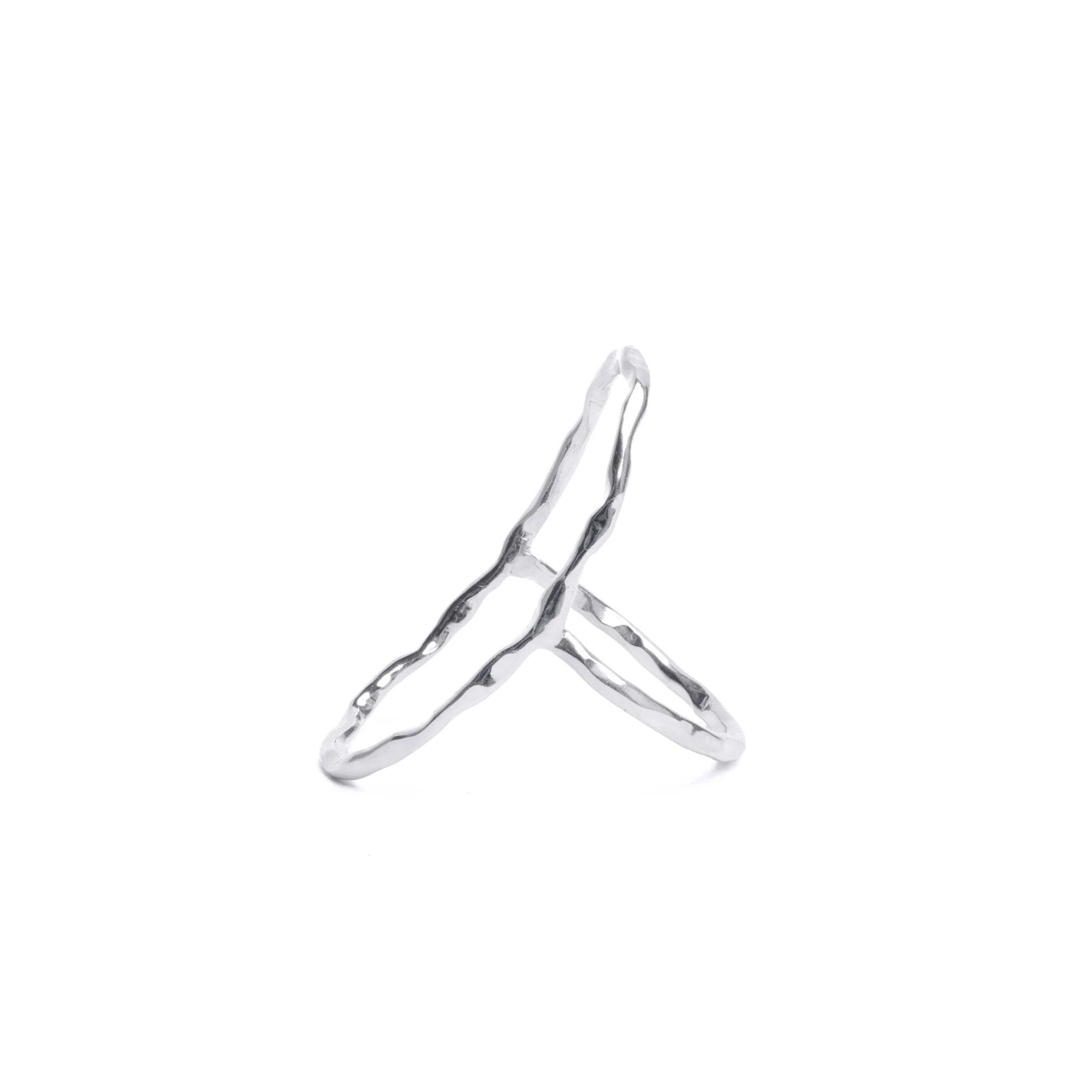 Ila Rectangle hollow textured ring - Image 3