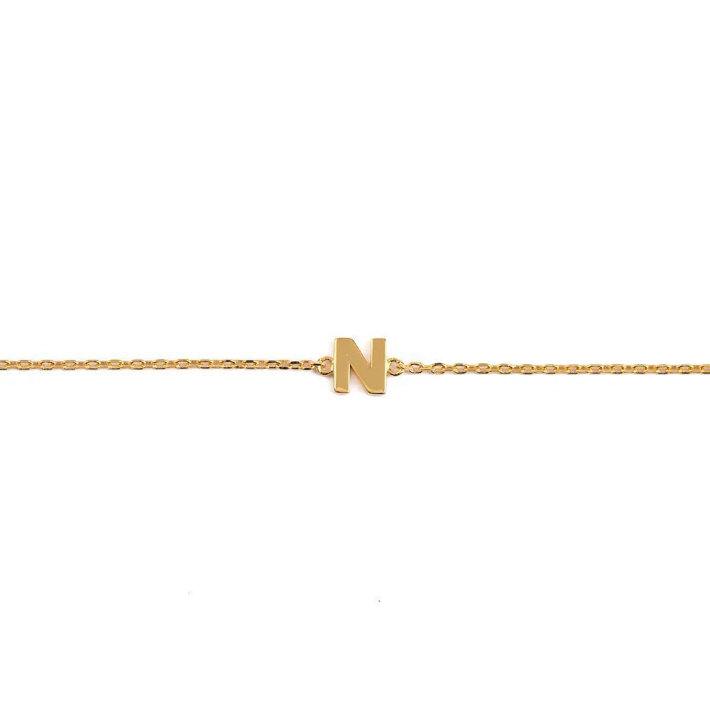 Initial plain gold bracelet - Image 3