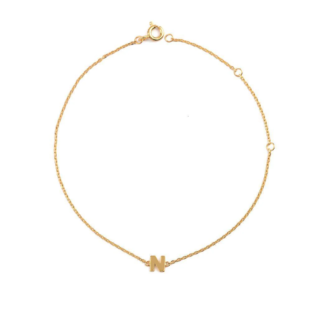 Initial plain gold bracelet - Image 4