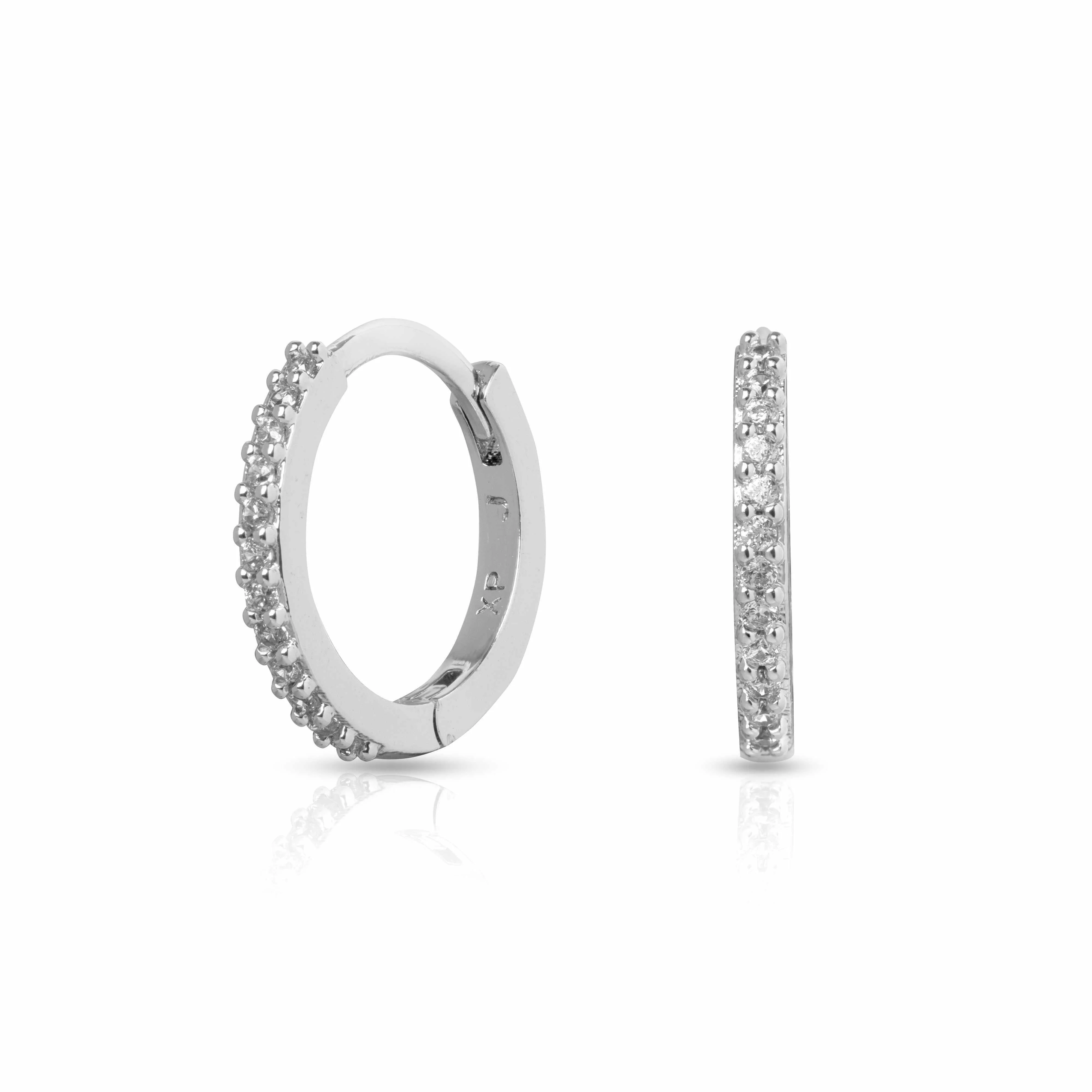 Liah large crystal huggies 10mm - Image 3