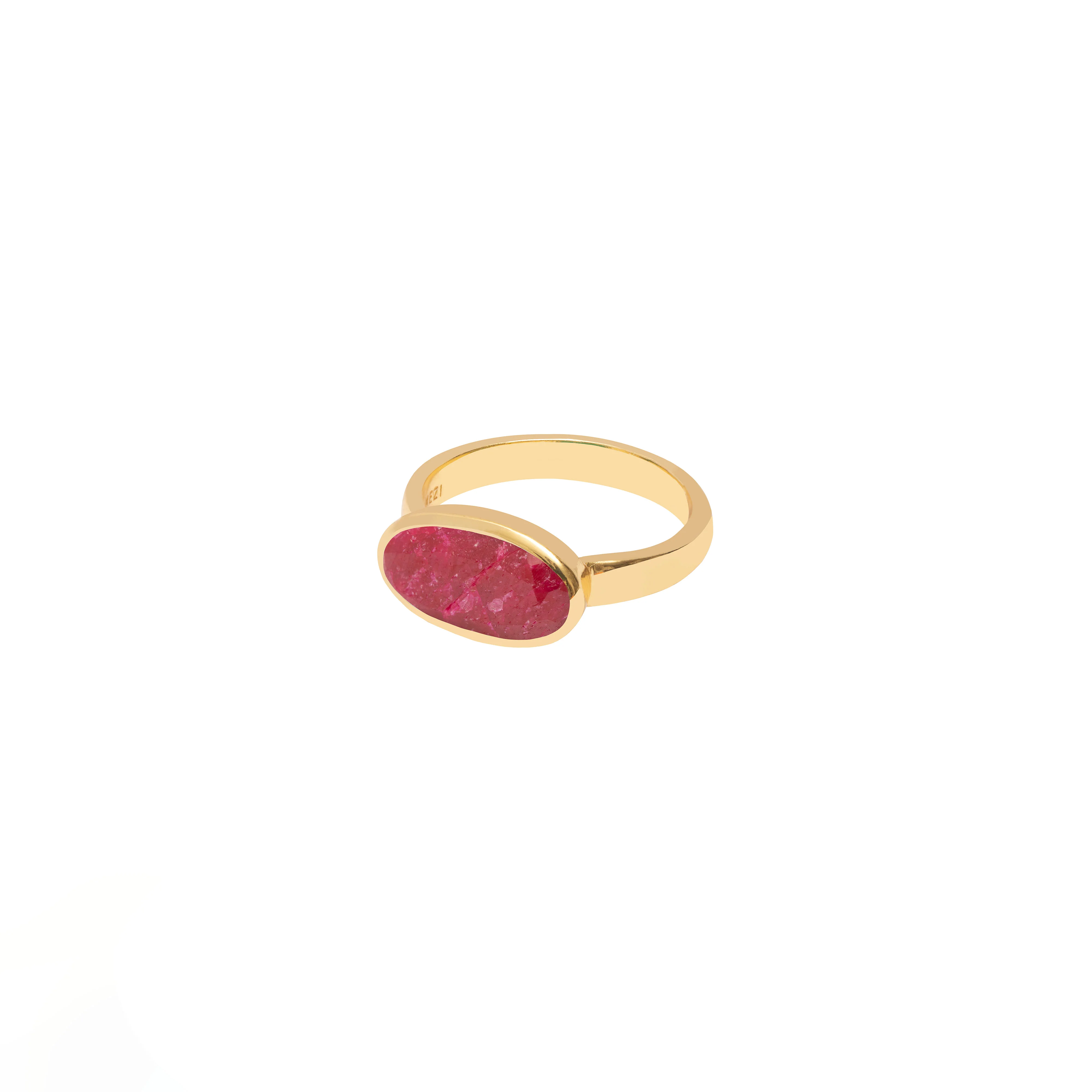 Meya gold semi-precious stone rings - Image 3