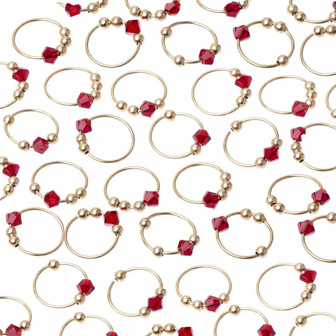 Sammy red crystal sleeper earring - Image 3