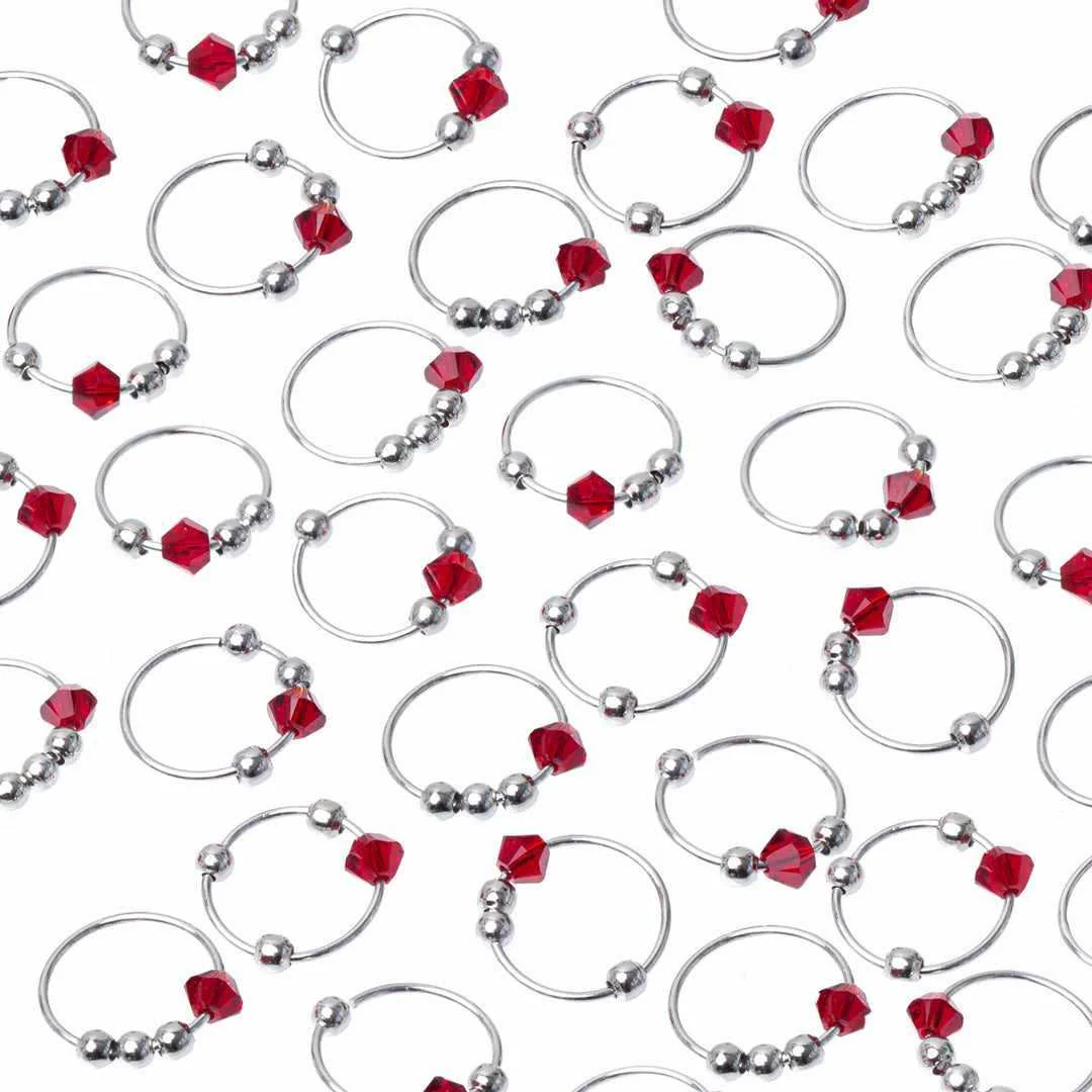 Sammy red crystal sleeper earring - Image 4