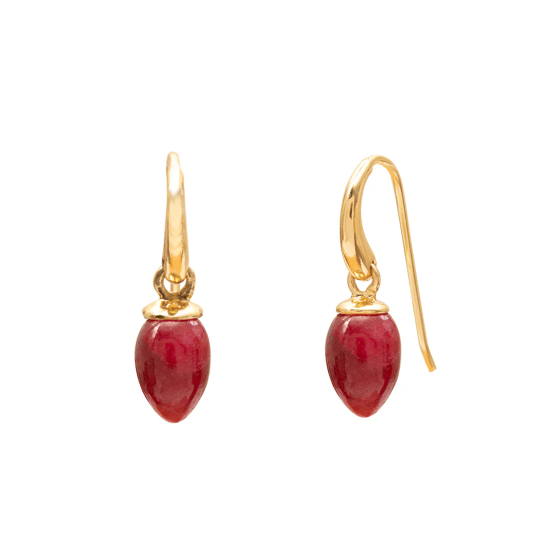 Selas tear drop semi-precious stone earrings - Image 5