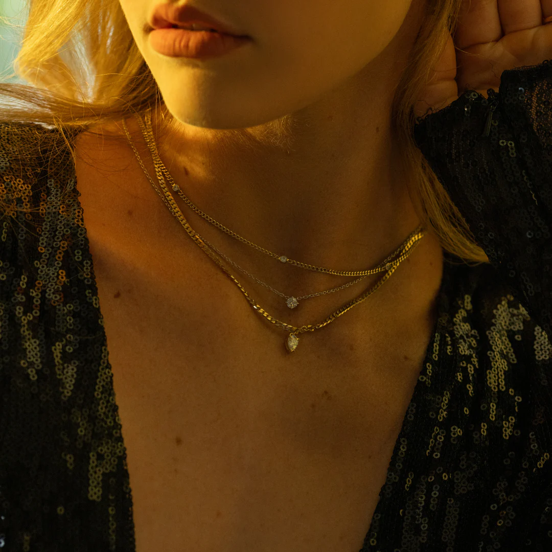 Selene moissanite chain necklace - Image 4