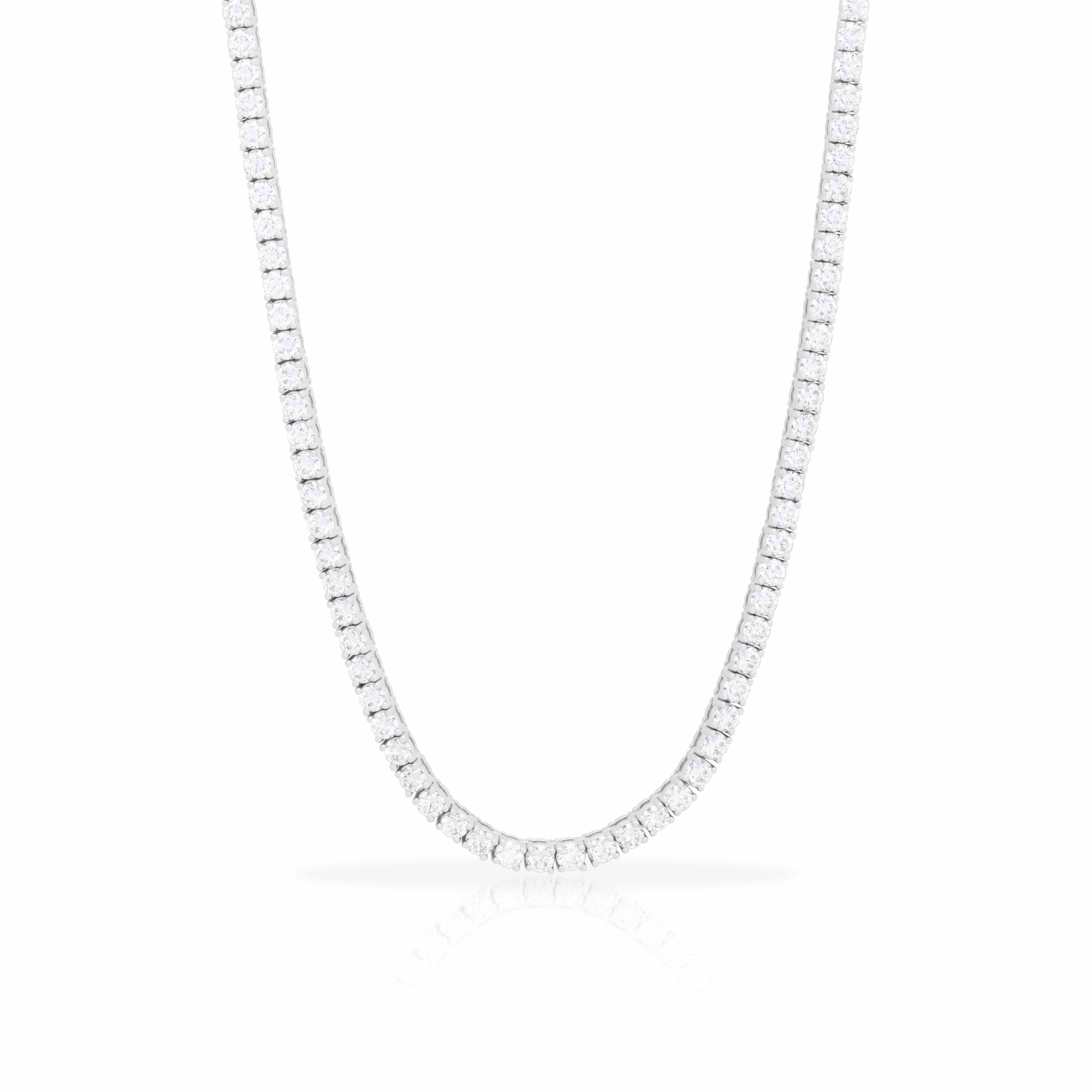 Stellar Moissanite sterling silver tennis necklace - Image 3